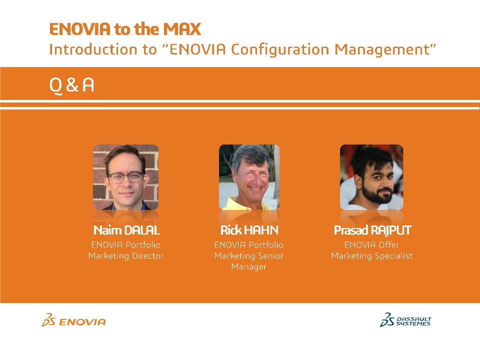 Q A ENOVIA to the Max Introduction to ENOVIA Configuration Management ...