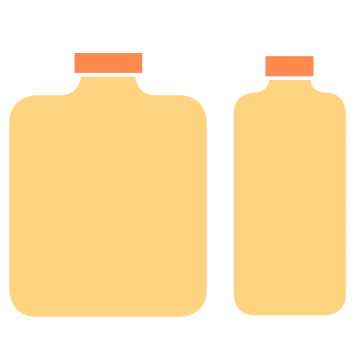 Orange juice bottles drink Icon