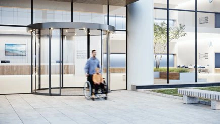 Automatic entrance to healthcare building| Doorson